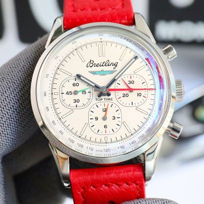 GF Factory Breitling 42MM Stainless Steel Sapphire Glass White Watch